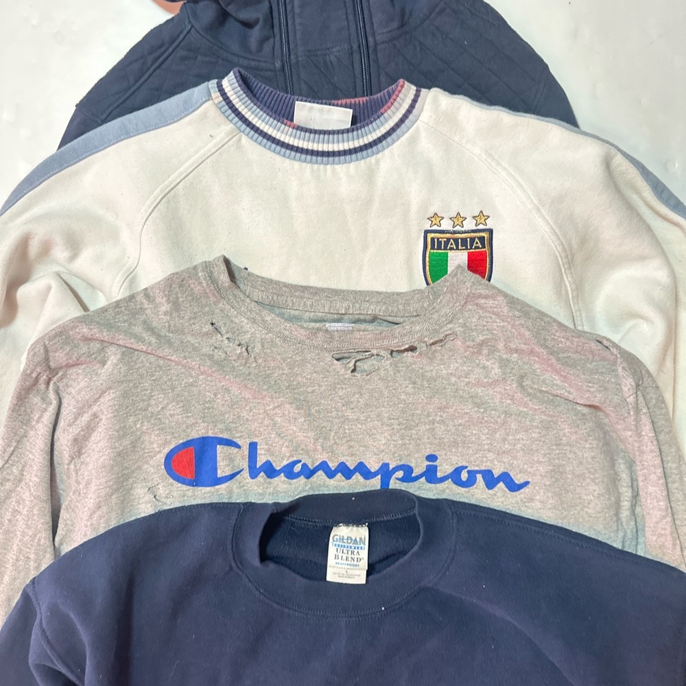 Champion Gray Tee with Blue Logo